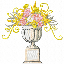 Vase For Flowers Embroidery Design 9 Vase For Flowers Embroidery Design 9